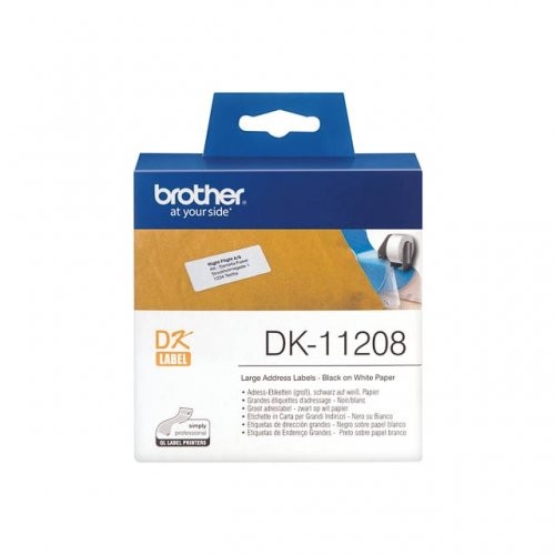 Etiquetas Pré-Cortadas Papel Térmico DK-11208 Brother 38x90mm 400un