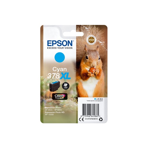 Tinteiro Epson 378XL Azul C13T37924010 9,3ml