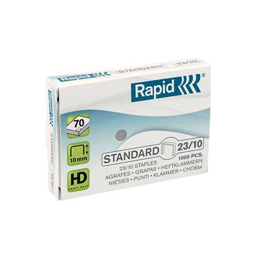 Agrafos 23 / 10 Rapid (40 / 70 Folhas) Caixa 1000 unidades