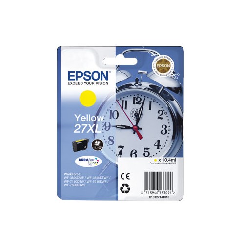 Tinteiro Epson 27XL Amarelo C13T27144010 10,4ml