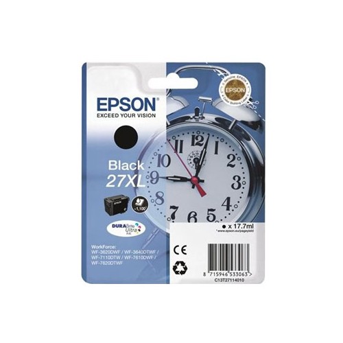 Tinteiro Epson 27XL Preto C13T27114010 17,7ml