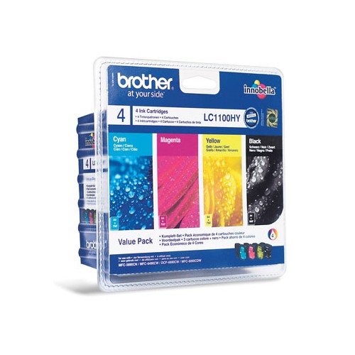 Pack Tinteiros Brother LC1100HYVALBP 4 Cores - Alta Capacidade