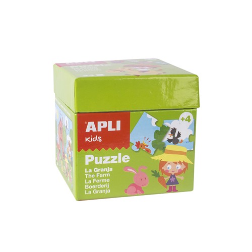 Jogo Puzzle Apli Kids Tema A Fazenda 24 Peças