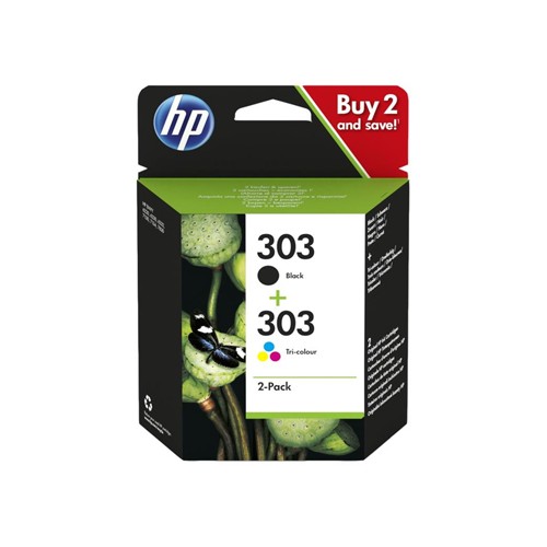 Pack Tinteiros HP 303 Preto e Cor 3YM92A