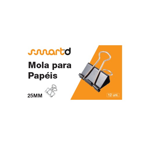 Molas para Papeis 25mm SmartD Cx 12un - 2 unidades