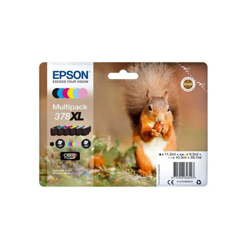 Pack Tinteiros Epson 378XL 6 Cores C13T37984010