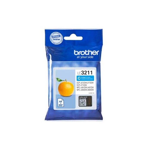 Tinteiro Brother LC3211C Azul