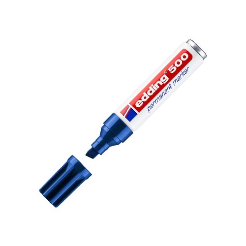 Marcador Permanente Grosso Azul 2-7mm Edding 500 1un