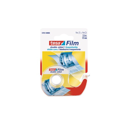 Fita Adesiva Dupla Face Tesa + Desenrolador 12mmx7,5mt