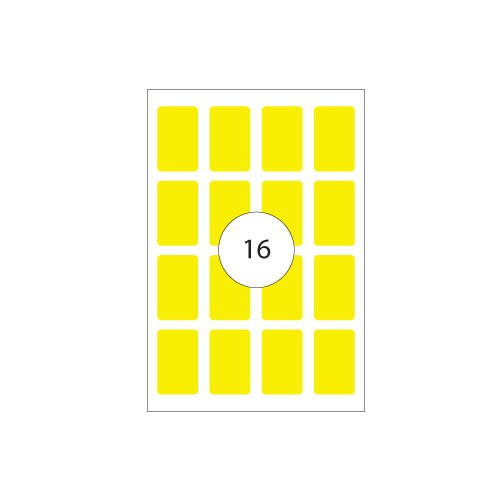 Etiquetas 25x40mm Apli 8 Folhas A5 128un Amarelo - 10 unidades