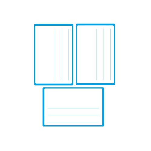 Etiquetas 83x53mm Markin Rebordo Linhas Cod 58 3Fls - 30un