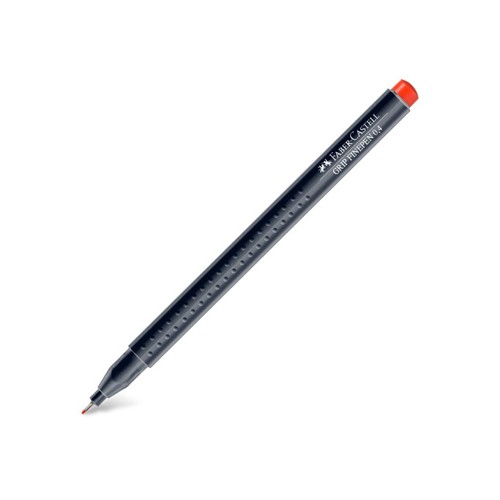 Marcador Fino 0,4mm Faber-Castell Laranja - 2 unidades