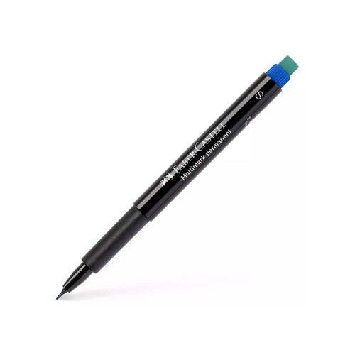 Marcador Permanente SuperFino 0,4mm Faber-Castell Azul - 2 unidades