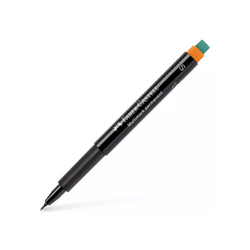 Marcador Permanente SuperFino 0,4mm Faber-Castell Laranja - 2 unidades