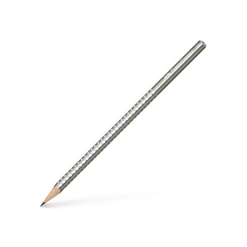 Lápis Grafite 1B Faber-Castell Sparkle Pearl Prateado - 12 unidades