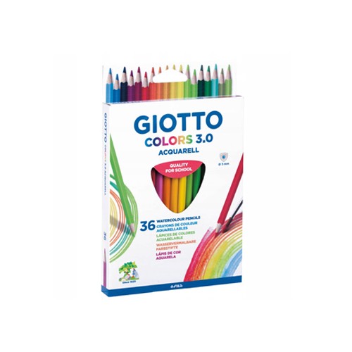 Lápis Cor Aguarelável Giotto Colors 3.0 Cx Cartão 36un