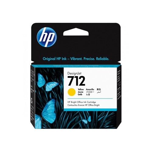 Tinteiro HP 712 Amarelo HP3ED69A 29ml