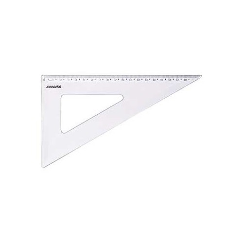 Esquadro Plastico Cristal SmartD 60º - 20cm