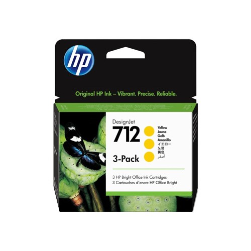 Pack Tinteiros HP 712 Amarelo 3ED79A 29ml