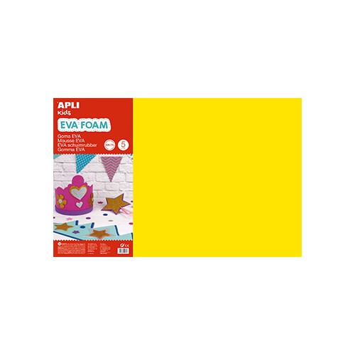 Placa de Cor Musgami 40x60cm 2mm Amarelo 5Folhas