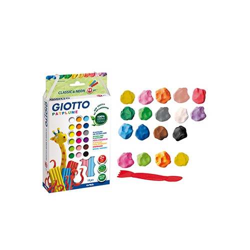 Plasticina Giotto Patplume Conjunto Sortido 18x20gr