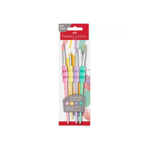 Pincel para Guache e Aguarela Faber Castell Soft Touch 4un