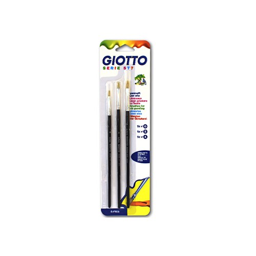 Pincel para Óleo Giotto Serie 577 Nº 0, 2 e 4  - 2 packs