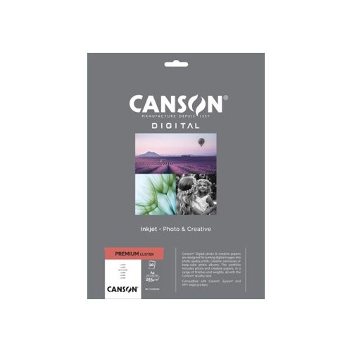 Papel 255gr Foto Canson Premium Lustroso A4 20 Folhas