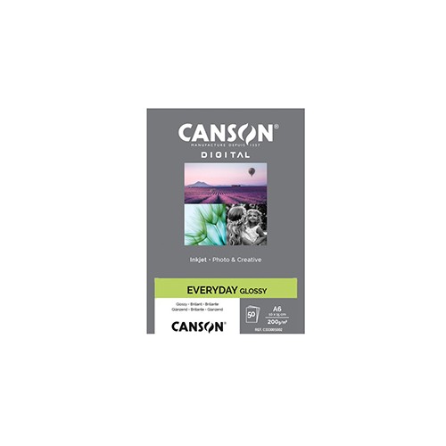 Papel 200gr Foto Canson Everyday Glossy 10,2x12,5cm 50 Folha