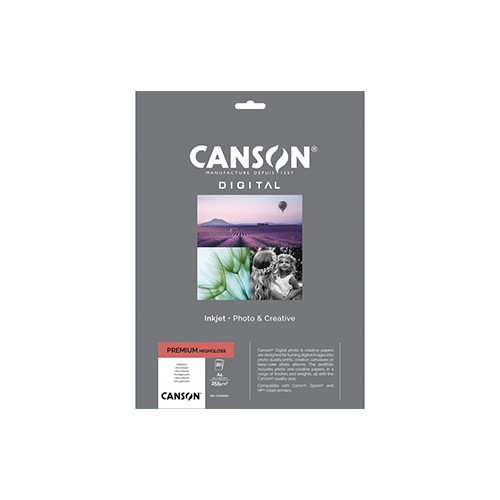 Papel 255gr Foto Canson Premium Highgloss A4 20 Folhas