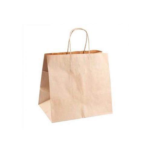 Saco Fast Food 080g 26x17x24cm Papel Kraft com Asas - 250 unidades