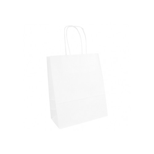 Saco 080g 18x08x21,5cm Papel Branco com Asas - 250 unidades