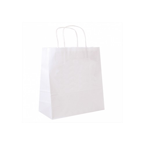 Saco 080g 32x16x31cm Papel Branco com Asas - 250 unidades