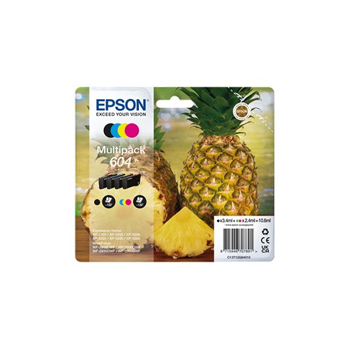 Pack Tinteiros Epson 604 4 Cores C13T10G64010