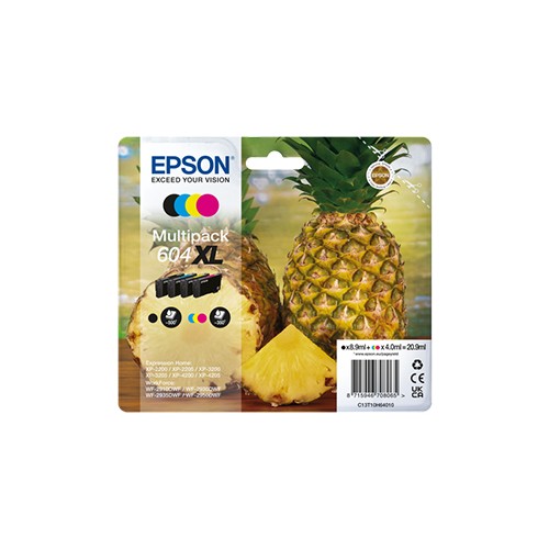 Pack Tinteiros Epson 604XL 4 Cores C13T10H64010