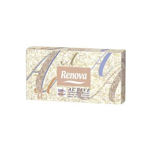 Lenços Papel Facial Renova Active 15x21 Mini 46un - 6 unidades