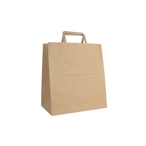 Saco Fast Food 090g 27x16x28cm Papel Kraft com Asa Plana - 250 unidades