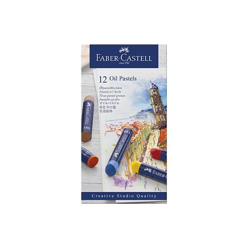 Lápis Pastel a Óleo Faber Castell Cx 12 unidades