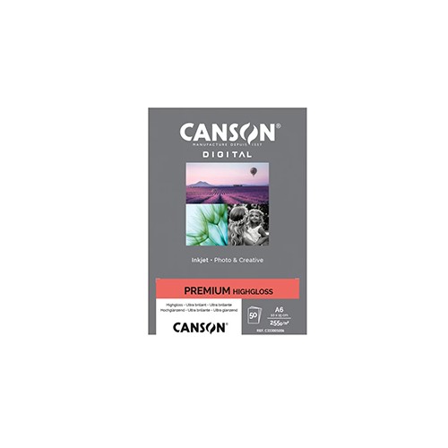 Papel 255gr Foto Canson Premium Highgloss 10x15cm 50 Folhas