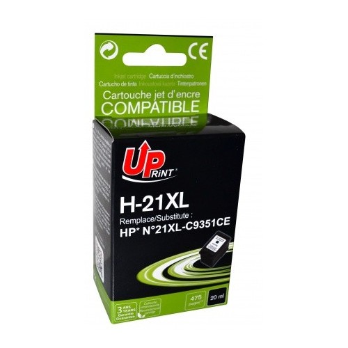 Tinteiro Compatível Uprint para HP 21XL Preto C9351CE 20ml