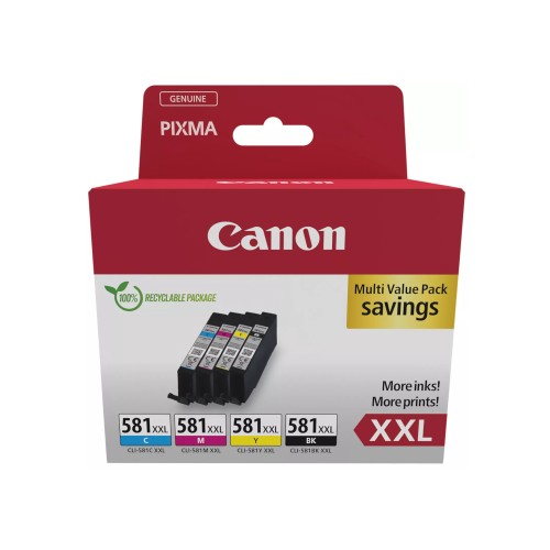 Pack Tinteiros Canon 581XXL 4 Cores 1998C007