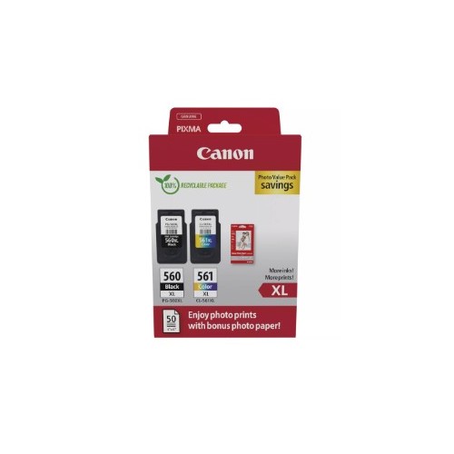 Pack Tinteiros Canon 560XL / 561XL Preto / Color 3712C008