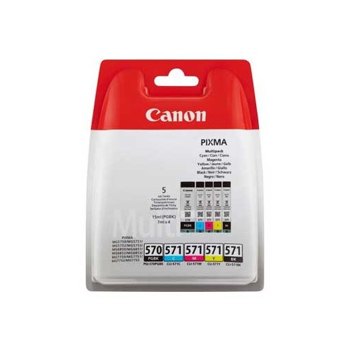 Pack Tinteiros Canon 570/ 571 Preto / 4 Cores 0372C004