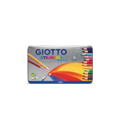 Lapis Cor 18cm Giotto Stilnovo Acquarell Cx Metal 12un