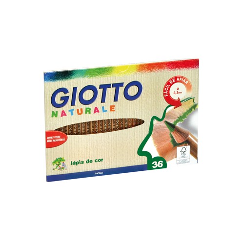 Lapis Cor 18cm Giotto Natural Cx Cartao 36un