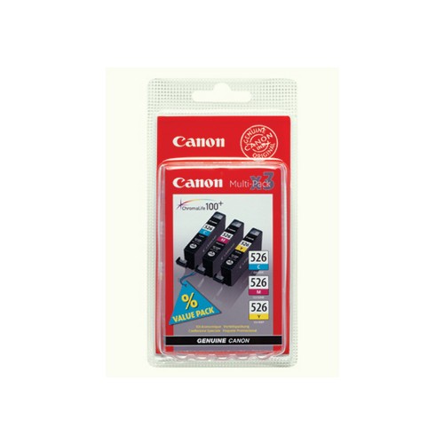 Pack Tinteiros Canon 526 3 Cores 9ml (4541B009, CLI526)