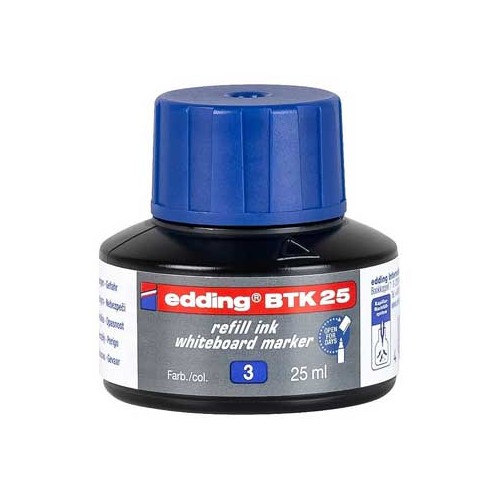 Recarga p / Marcador Quadros Brancos Edding BTK 25ml Azul