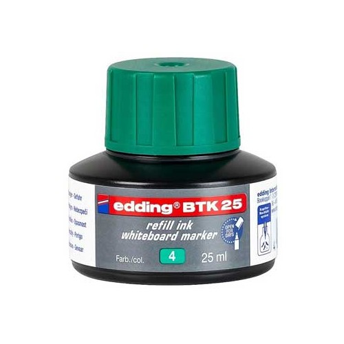 Recarga p / Marcador Quadros Brancos Edding BTK 25ml Verde