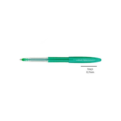 Esferografica Uni Ball Gelstick UM-170 0,7mm Verde - Cx 12 unidades