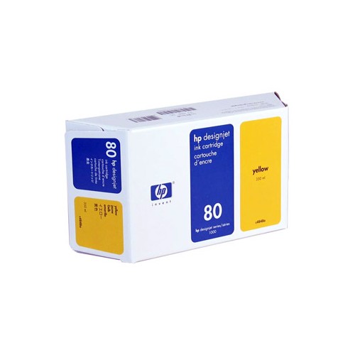 Tinteiro HP 80 Amarelo C4848A 350ml